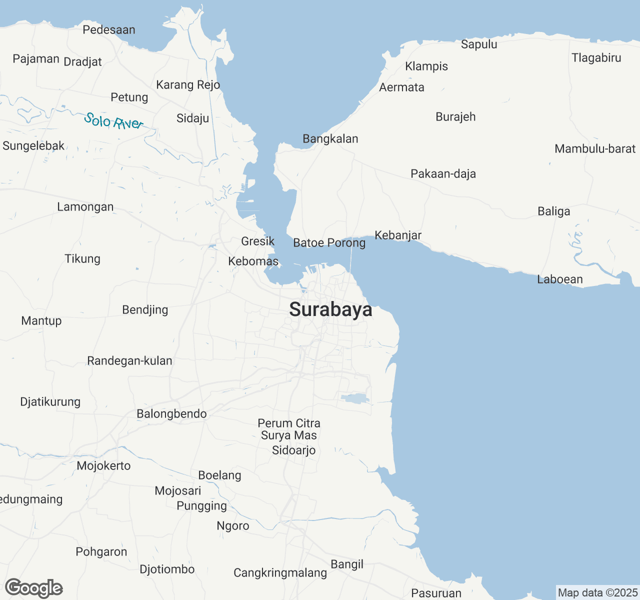 Map of Surabaya