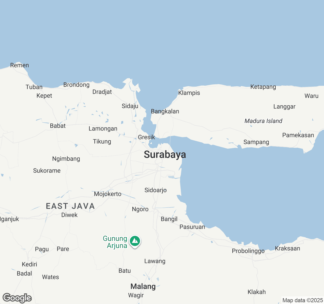 Map of Surabaya